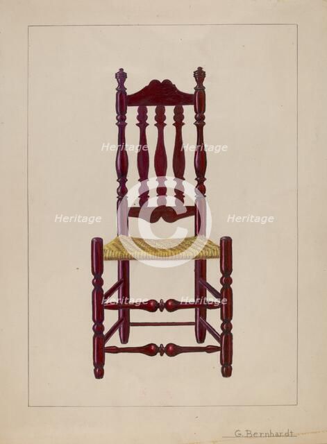 Baluster Back Chair, c. 1936. Creator: Gerald Bernhardt.