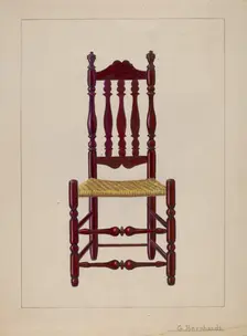Baluster Back Chair, c. 1936. Creator: Gerald Bernhardt