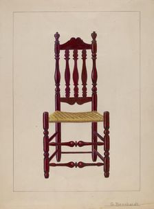 Baluster Back Chair, c. 1936. Creator: Gerald Bernhardt