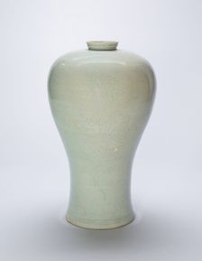Baluster-Shaped Vase with Lotus Flowers, Korea, Goryeo dynasty (918-1392), late 12th/early 13th cent Creator: Unknown