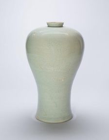 Baluster-Shaped Vase with Lotus Flowers, Korea, Goryeo dynasty (918-1392), late 12th/early 13th cent Creator: Unknown