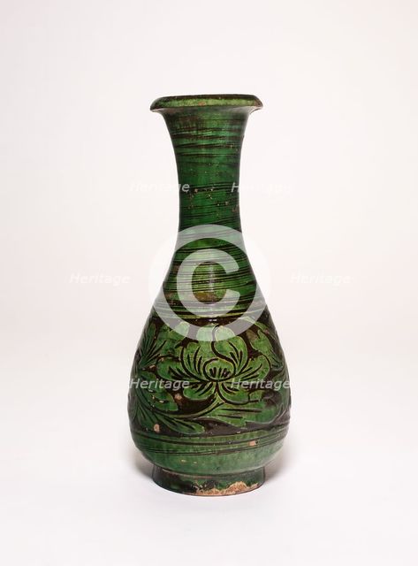 Baluster-Shaped Vase with Peony Flowers, Jin dynasty (1115-1234). Creator: Unknown.