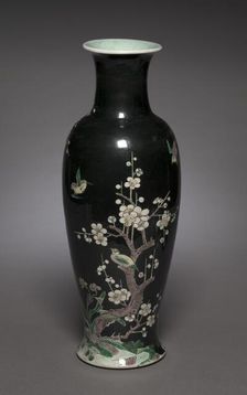 Baluster Vase with Blossoming Cherry Tree, 1714. Creator: Unknown