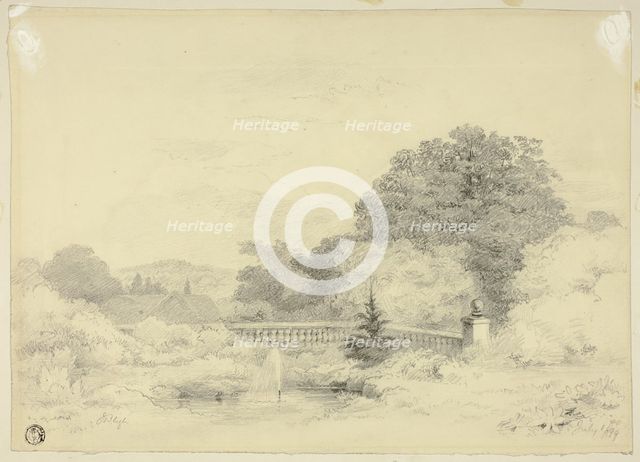 Balustrade and Fountain, Saint Anne's Heath, n.d. Creator: Jabez Bligh.