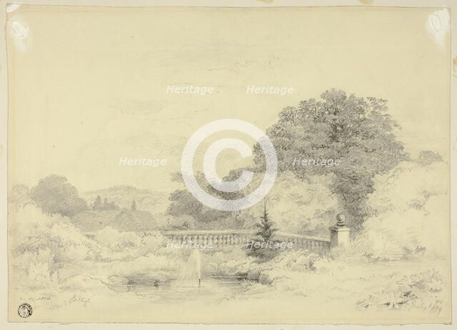 Balustrade and Fountain, Saint Anne's Heath, n.d. Creator: Jabez Bligh.