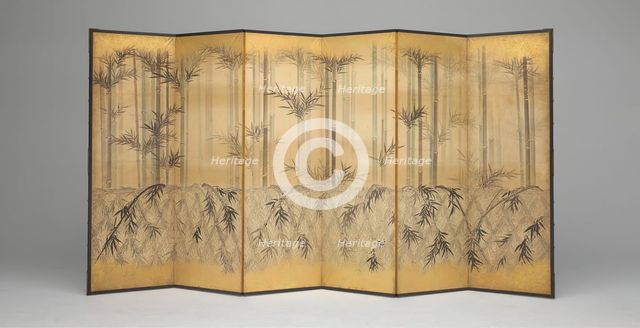 Bamboo and Fences, 1654/81. Creator: Tosa Mitsuoki.