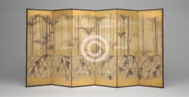 Bamboo and Fences, 1654/81. Creator: Tosa Mitsuoki.