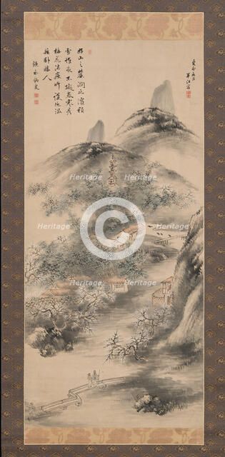 Bamboo and Plum in Early Spring, 1843. Creator: Okada Hanko.