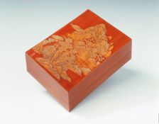 Bamboo box decorated with landscape scene, China, 18th century. Creator: Unknown