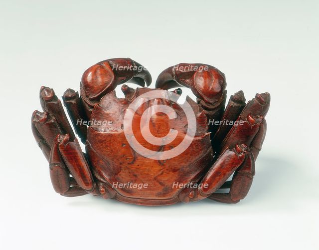Bamboo box in the form of a female crab, China, late 17th century. Creator: Unknown.