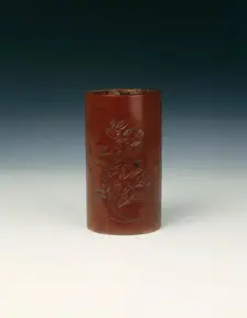 Bamboo brush pot, Qing dynasty, China, 1705-1773. Creator: Zhou Hao