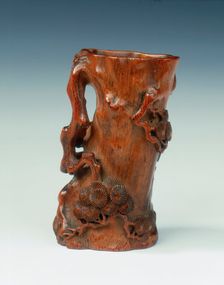 Bamboo brushpot in the shape of a pine tree, China, 1st half of the 17th century