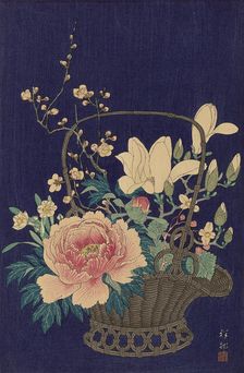 Bamboo Flowerbasket, 1932. Creator: Ohara, Koson (1877-1945)