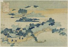 Bamboo Grove at Kume Village (Kumemura no chikuri), from the series Eight Views of..., Japan, 1832. Creator: Hokusai