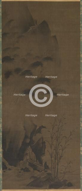 Bamboo in Rain, early 1500s. Creator: Genga (Japanese), attributed to.