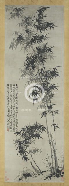 Bamboo in Wind and Rain, ca. 1694. Creator: Shitao.