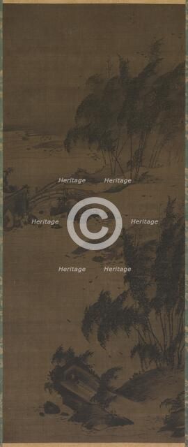 Bamboo in Wind, early 1500s. Creator: Genga (Japanese), attributed to.