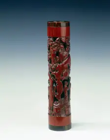 Bamboo incense holder, China, probably 1602. Creator: Zhu Zhizheng