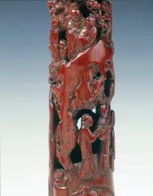 Bamboo incense holder, China, probably 1602. Creator: Zhu Zhizheng