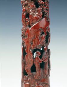 Bamboo incense holder, China, probably 1602. Creator: Zhu Zhizheng