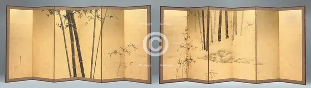 Bamboo, Japan, early 19th century. Creator: Kishi Ganku.