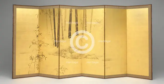 Bamboo, Japan, early 19th century. Creator: Kishi Ganku.