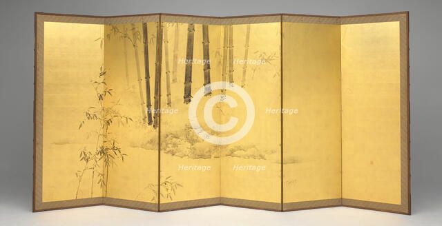 Bamboo, Japan, early 19th century. Creator: Kishi Ganku.