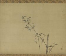 Bamboo stems with branches and foliage, Edo period, 19th century. Creator: Kishi Ganku
