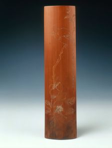 Bamboo wrist rest, Qing dynasty, China, 18th century. Creator: Unknown