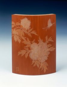 Bamboo wrist rest, Qing dynasty, China, 19th century. Creator: Unknown
