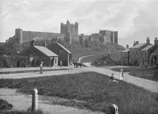 Bamborough Castle, from the village c1896