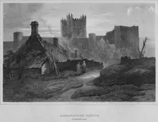 Bamborough Castle, Northumberland 1814. Artist: John Greig