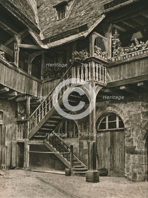 'Bamberg - Corner in the courtyard of the Old Residence', 1931. Artist: Kurt Hielscher.