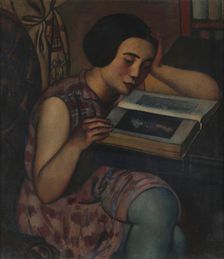 Bambina che legge (Little girl reading). Creator: Marussig, Pietro (1879-1937)