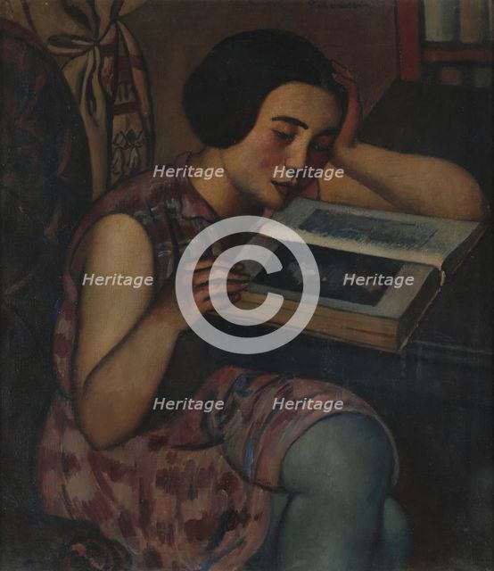Bambina che legge (Little girl reading). Creator: Marussig, Pietro (1879-1937).