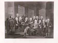 Bambridge on Trial for Murder by a Committee of the House of Commons 1803. Creator: William Hogarth