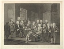 Bambridge on Trial for Murder by a Committee of the House of Commons, June 1, 1803. Creator: Thomas Cook