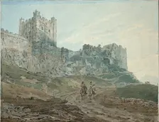 Bamburgh Castle (Bamborough), Northumberland, 1792-1794. Artist: Thomas Girtin