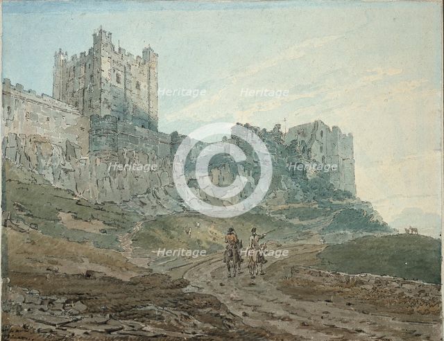 Bamburgh Castle (Bamborough), Northumberland, 1792-1794. Artist: Thomas Girtin.