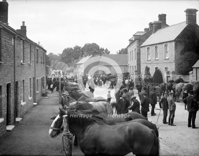 Bampton Horse Fair, Bampton, Oxfordshire, 1904. Artist: Henry Taunt