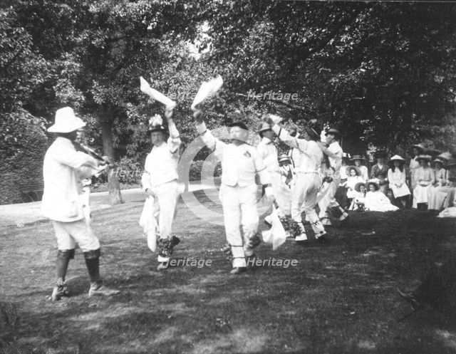 Bampton Morris Dancers, Oxfordshire, Whit Monday, 5 June 1911.  Artist: Cecil Sharp