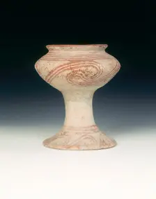 Ban Chiang pottery footed bowl, Thailand, c1000-500 BC. Creator: Unknown