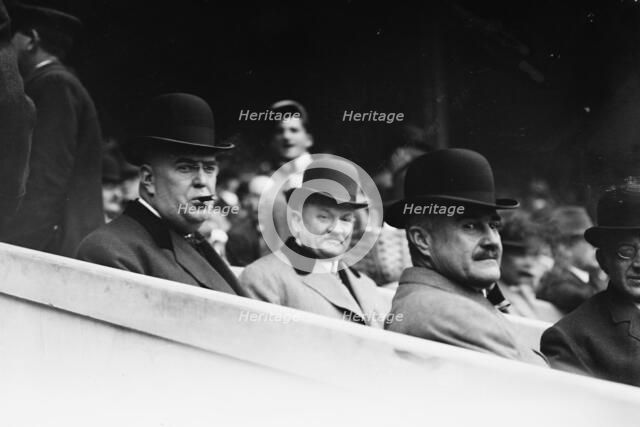 Ban Johnson, Garry Herrman, Thos. Lynch, World Series N.Y., 1911. Creator: Bain News Service.