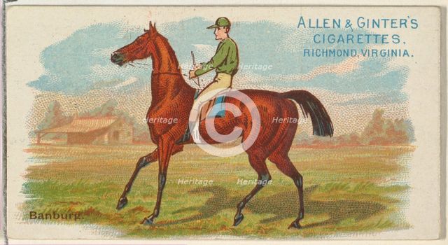 Banburg, from The World's Racers series (N32) for Allen & Ginter Cigarettes, 1888. Creator: Allen & Ginter.