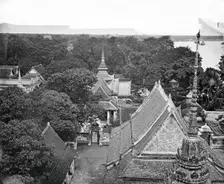 Bangkok, Siam (Thailand): the view towards Thonburi from high up on Wat Arun, 1865/1866. Creator: John Thomson