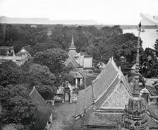 Bangkok, Siam (Thailand): the view towards Thonburi from high up on Wat Arun, 1865/1866. Creator: John Thomson