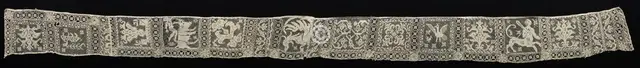 Band with Various Fantastic Creatures and Vegetal Patterns, 19th century. Creator: Unknown.