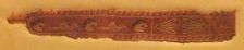 Band Fragment with Masks, Lotus Flowers, and Birds, Coptic, 400-700. Creator: Unknown