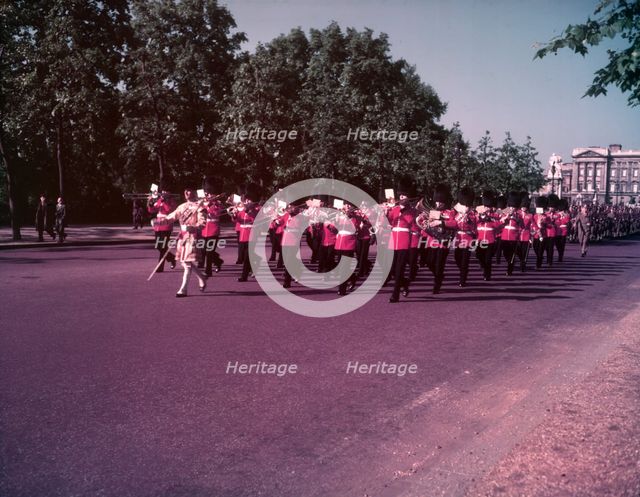 Band of the Grenadier Guards, The Mall, London, c1955. Creator: Arthur Charles Kirby Ware.