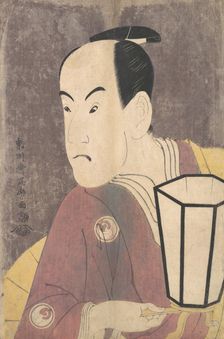 Bando Hikosaburo III as Sagisaka Sanai in the Play "Koinyobo Somewake Tazuna", 1794.. Creator: Tôshûsai Sharaku